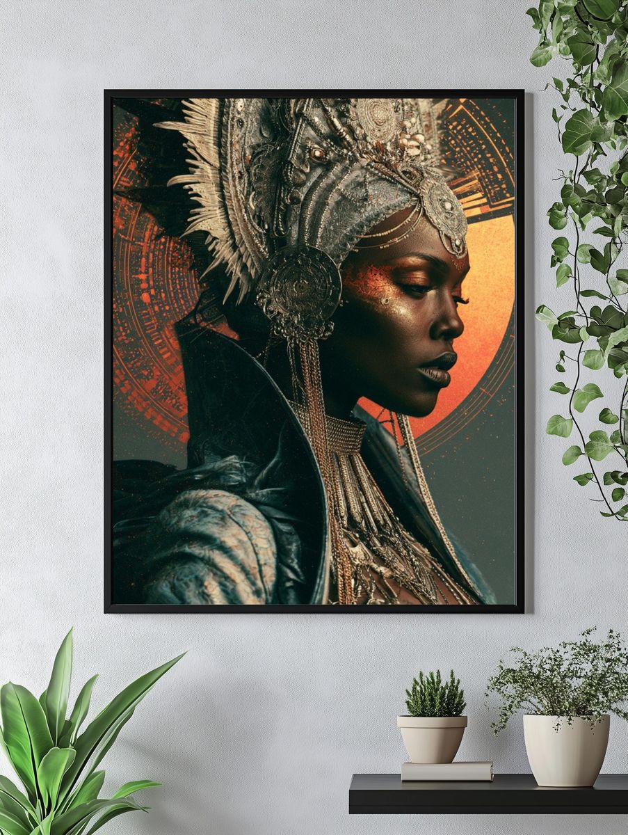 Celestial Warrior Portrait Print. — room view 4