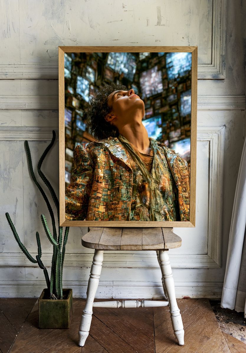 Surreal Portrait Mosaic Poster. room preview