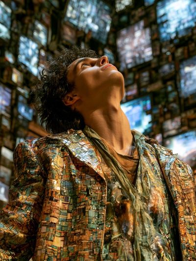 Surreal Portrait Mosaic Poster.