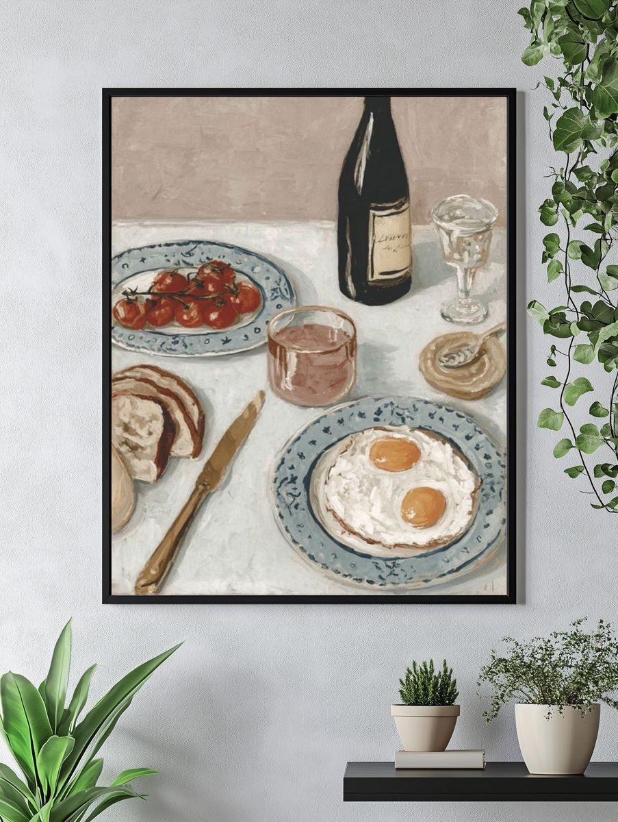 Brunch Still Life — Vintage Print. — room view 4