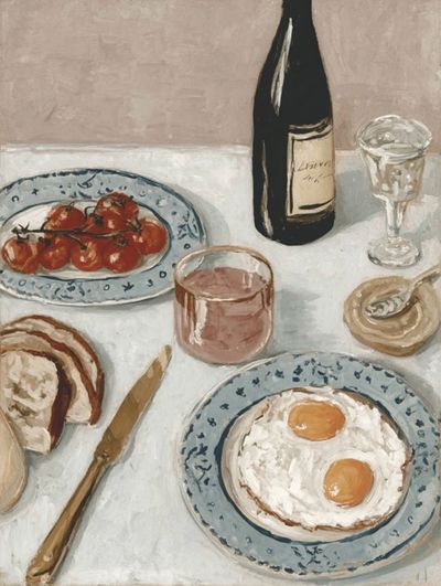 Brunch Still Life — Vintage Print. poster print
