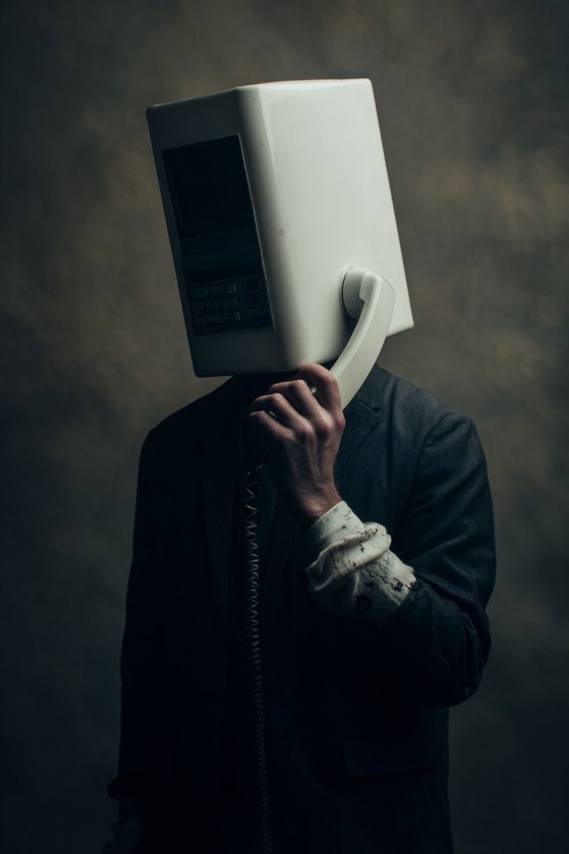 Headless Phone Portrait Print. poster — fine-art art