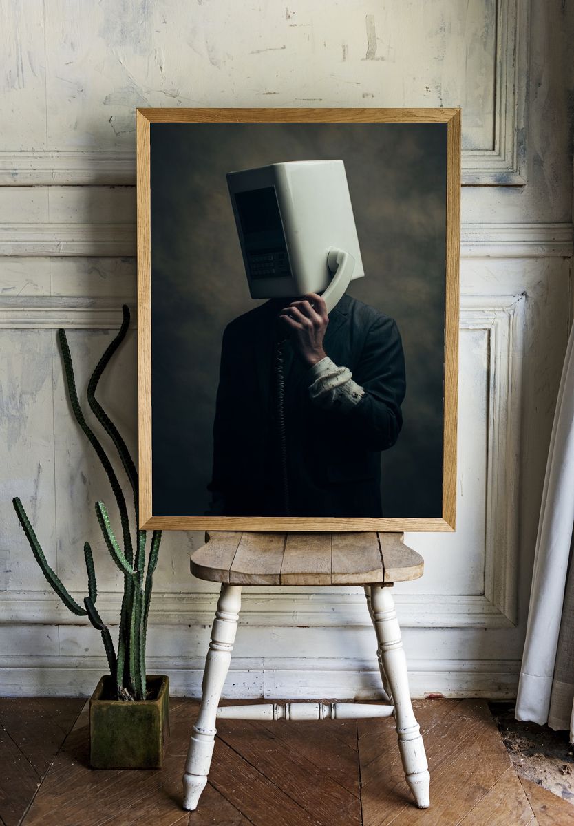 Headless Phone Portrait Print. room preview