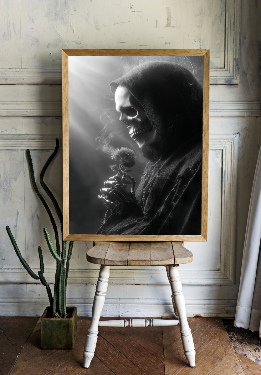 Grim Reaper Portrait Print. — room view 1