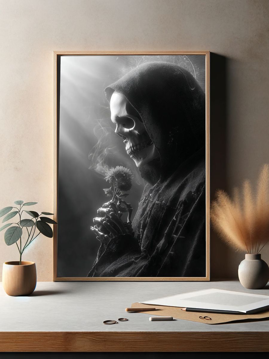 Grim Reaper Portrait Print. — room view 2