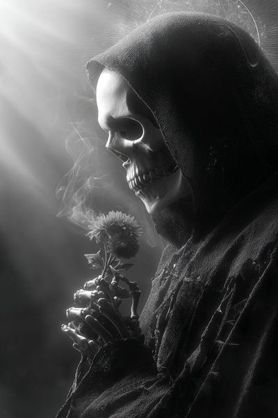 Grim Reaper Portrait Print. poster