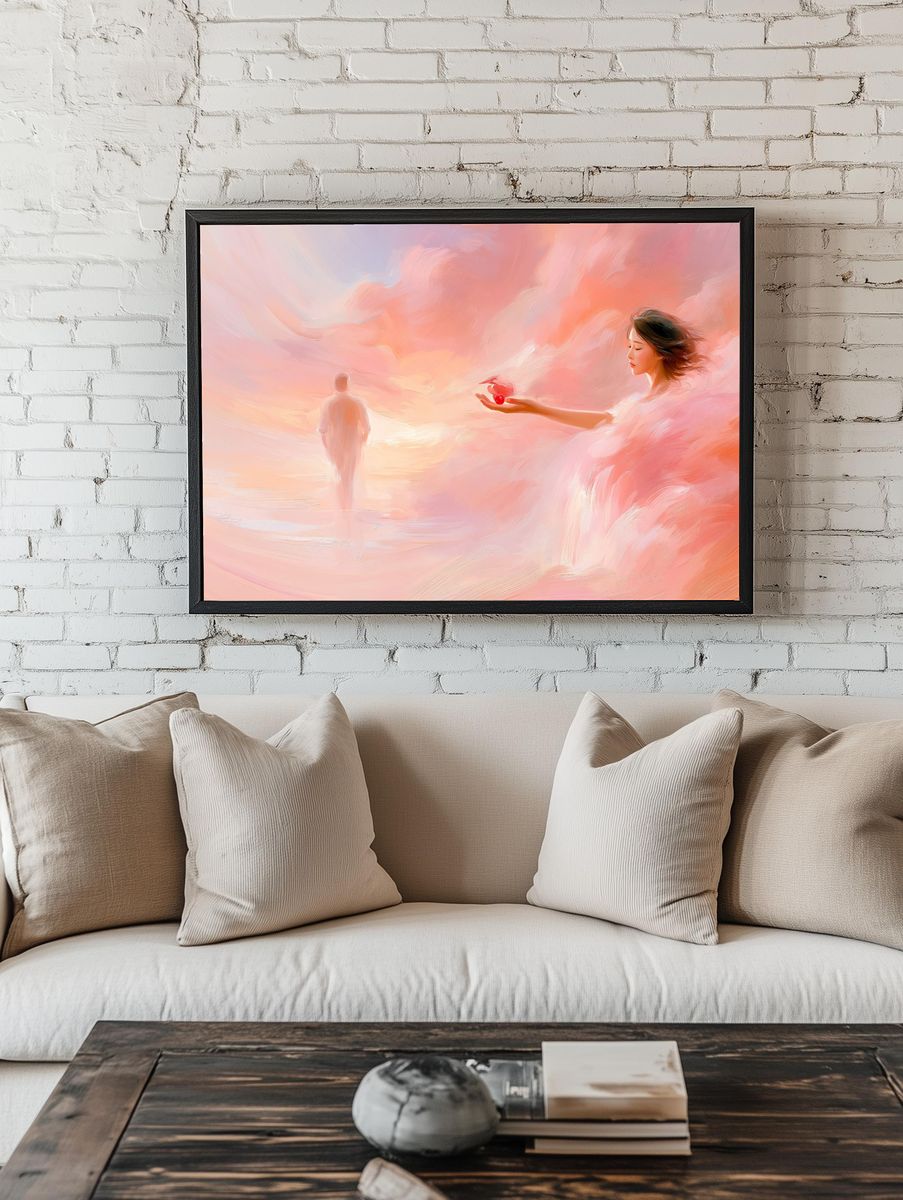 Dreamlike Love Surrealism Poster. — room view 1