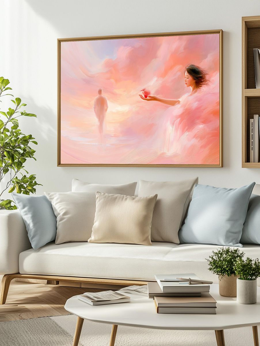 Dreamlike Love Surrealism Poster. — room view 2
