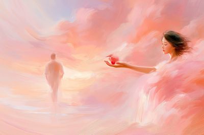 Dreamlike Love Surrealism Poster.