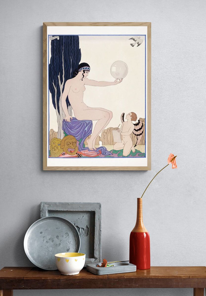 Seated woman cherub (1929) fashion. — room view 3