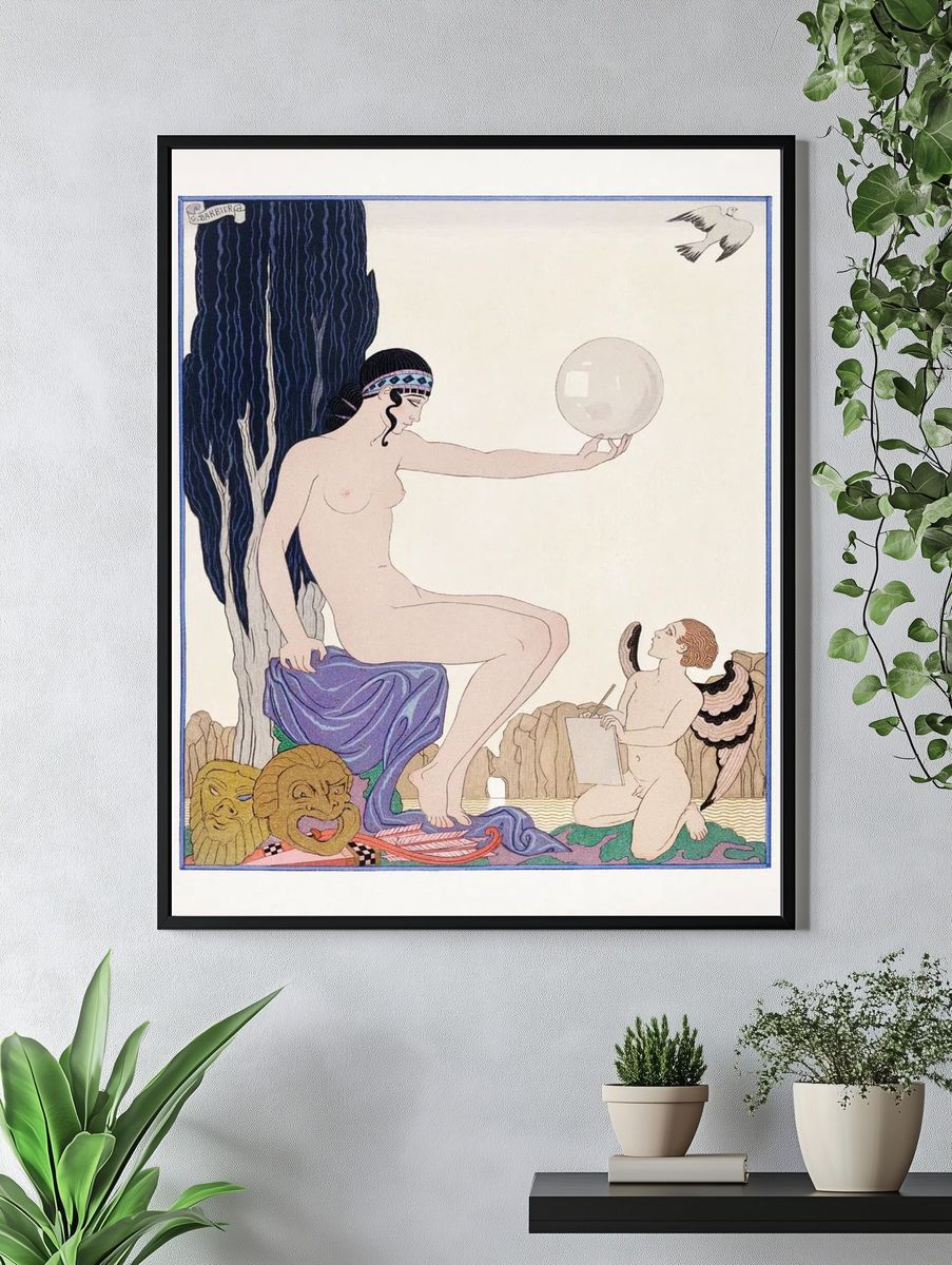 Seated woman cherub (1929) fashion. — room view 4