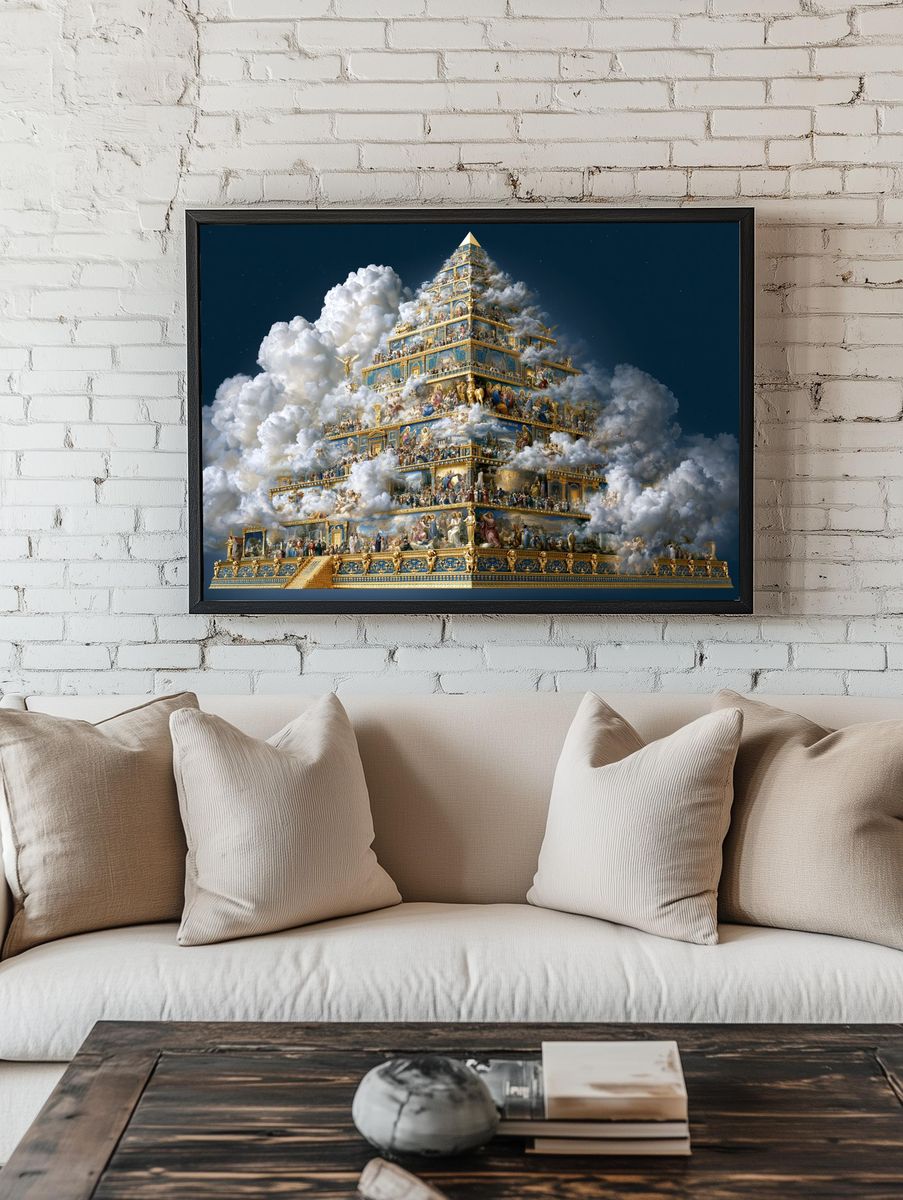 Celestial Temple Fine-Art Print. room preview