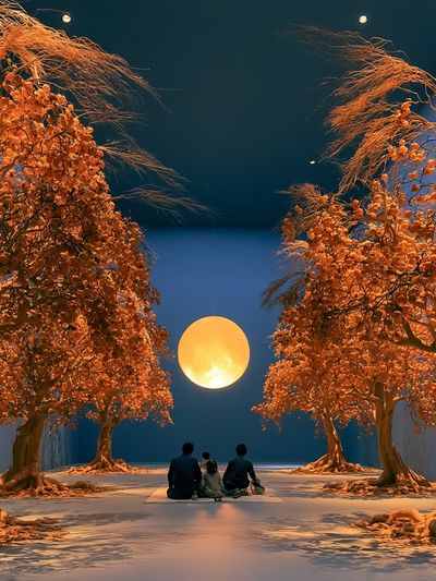 Moonlit Orchard Dreamscape Poster.