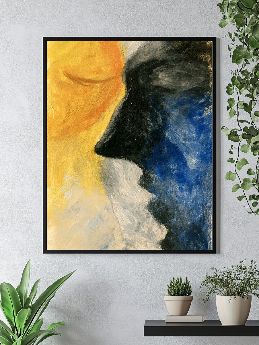 Abstract Face Profile Poster. — room view 4