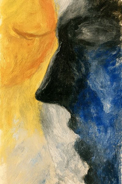 Abstract Face Profile Poster.