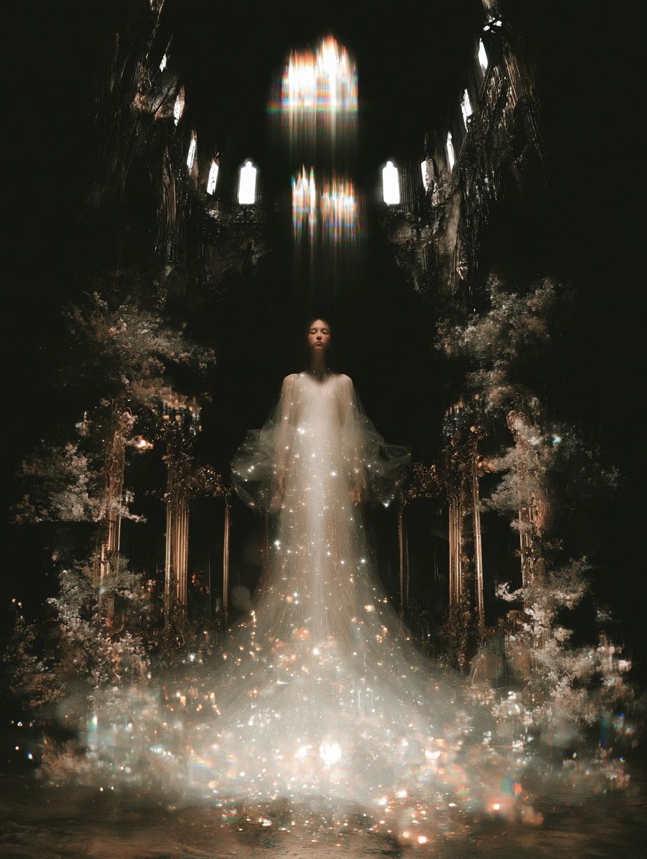 Celestial Gown Surrealism Poster. poster — fine-art art