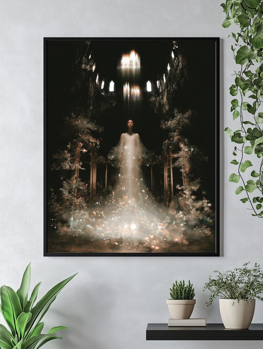Celestial Gown Surrealism Poster. — room view 4