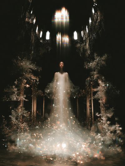 Celestial Gown Surrealism Poster.