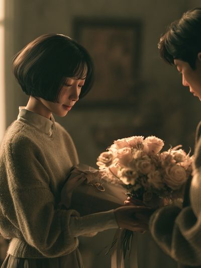 Tender Bouquet Portrait Poster.