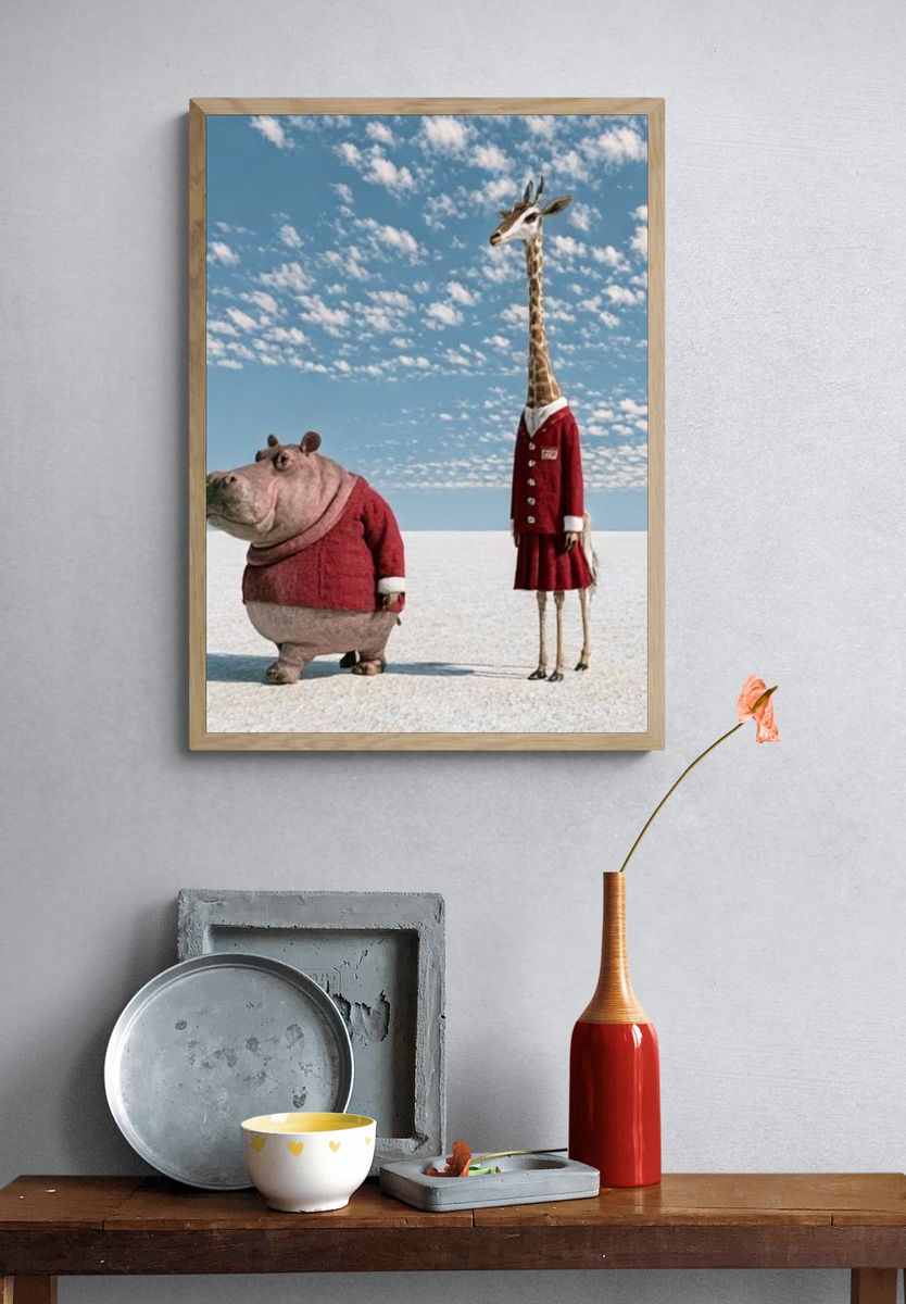 Surreal Animal Portrait Poster. — room view 3