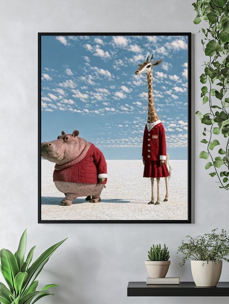 Surreal Animal Portrait Poster. — room view 4