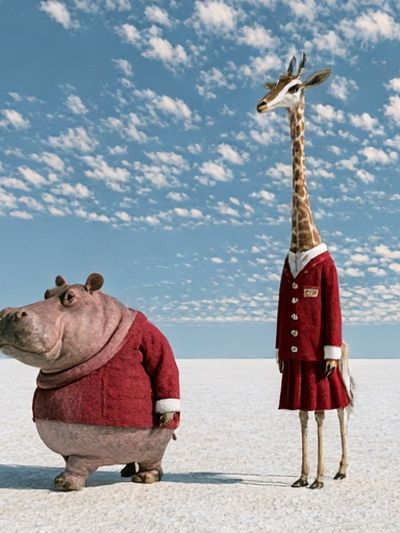 Surreal Animal Portrait Poster. poster