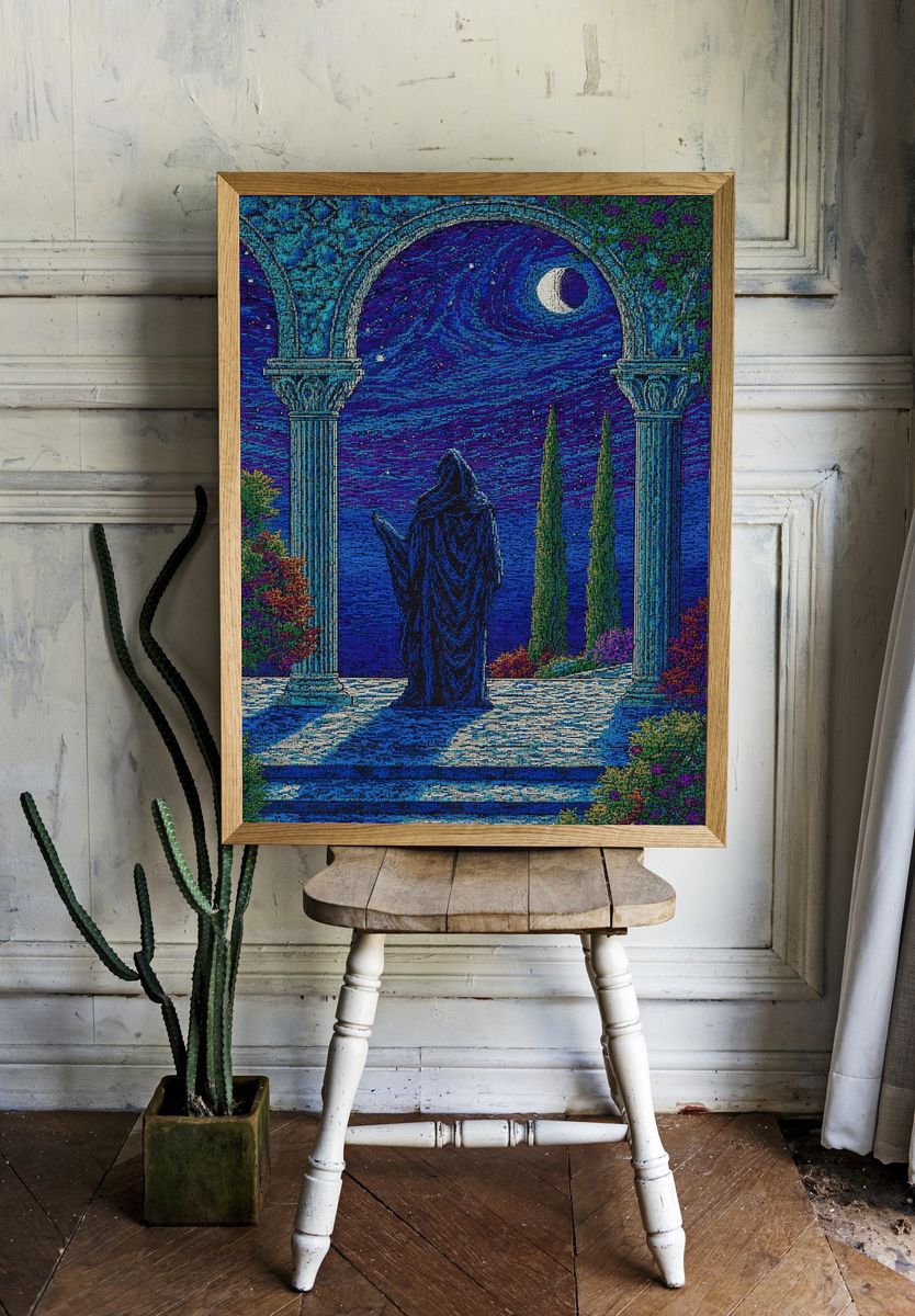 Moonlit Garden Archway Print. room preview