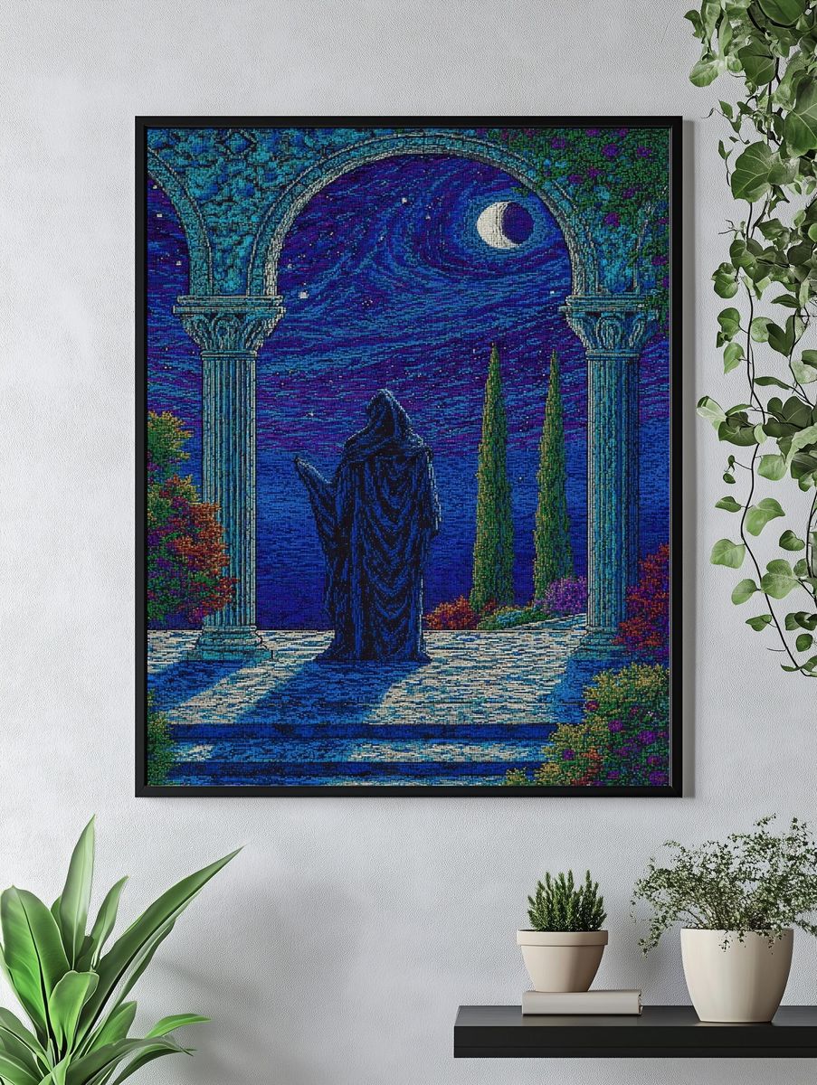 Moonlit Garden Archway Print. — room view 4