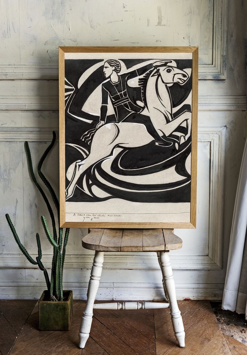 Man horseback (1878–1938) drawing high. room preview