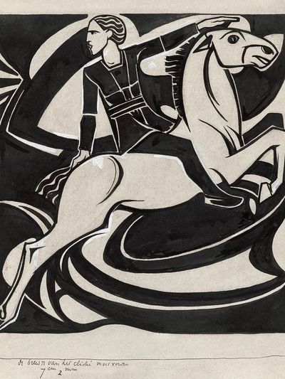 Man horseback (1878–1938) drawing high.