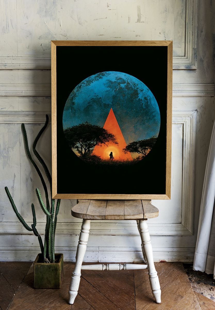 Celestial Triangle Landscape Poster. — room view 1