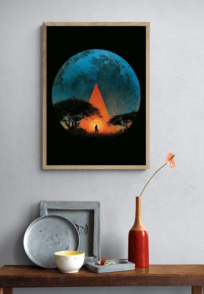 Celestial Triangle Landscape Poster. — room view 3