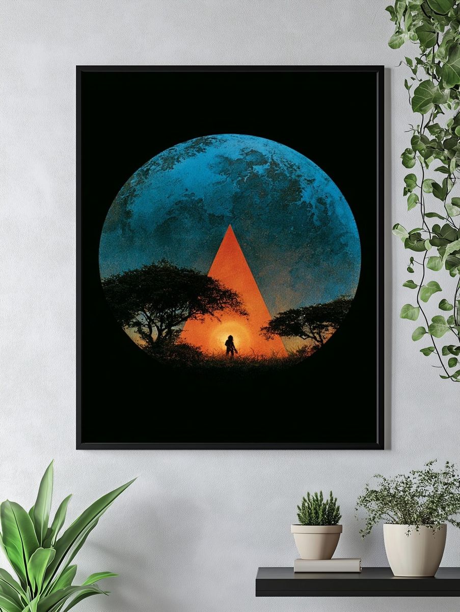 Celestial Triangle Landscape Poster. — room view 4