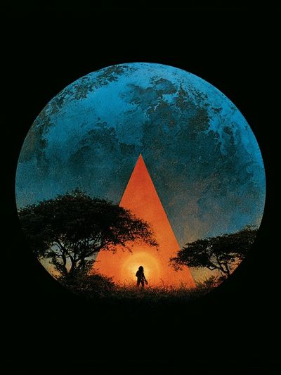 Celestial Triangle Landscape Poster.