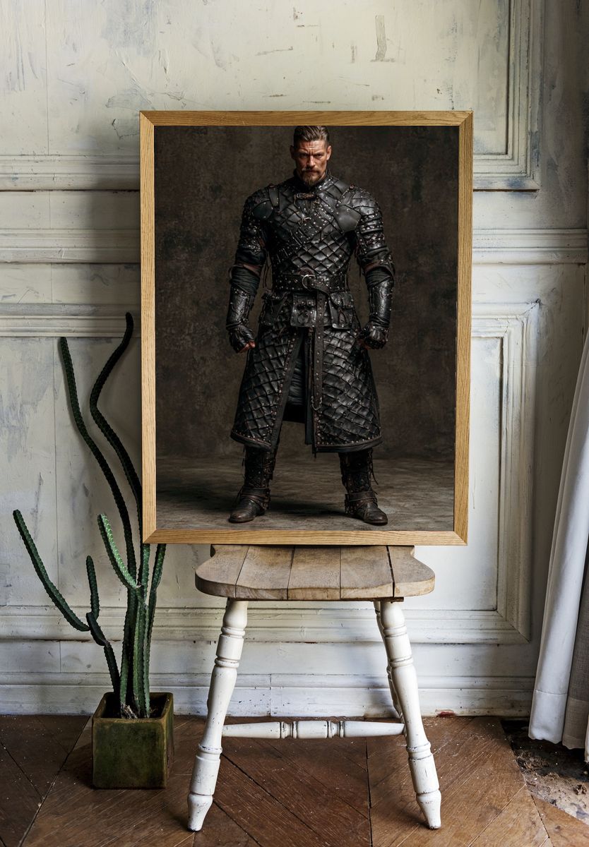 Armored Warrior Portrait Poster. room preview