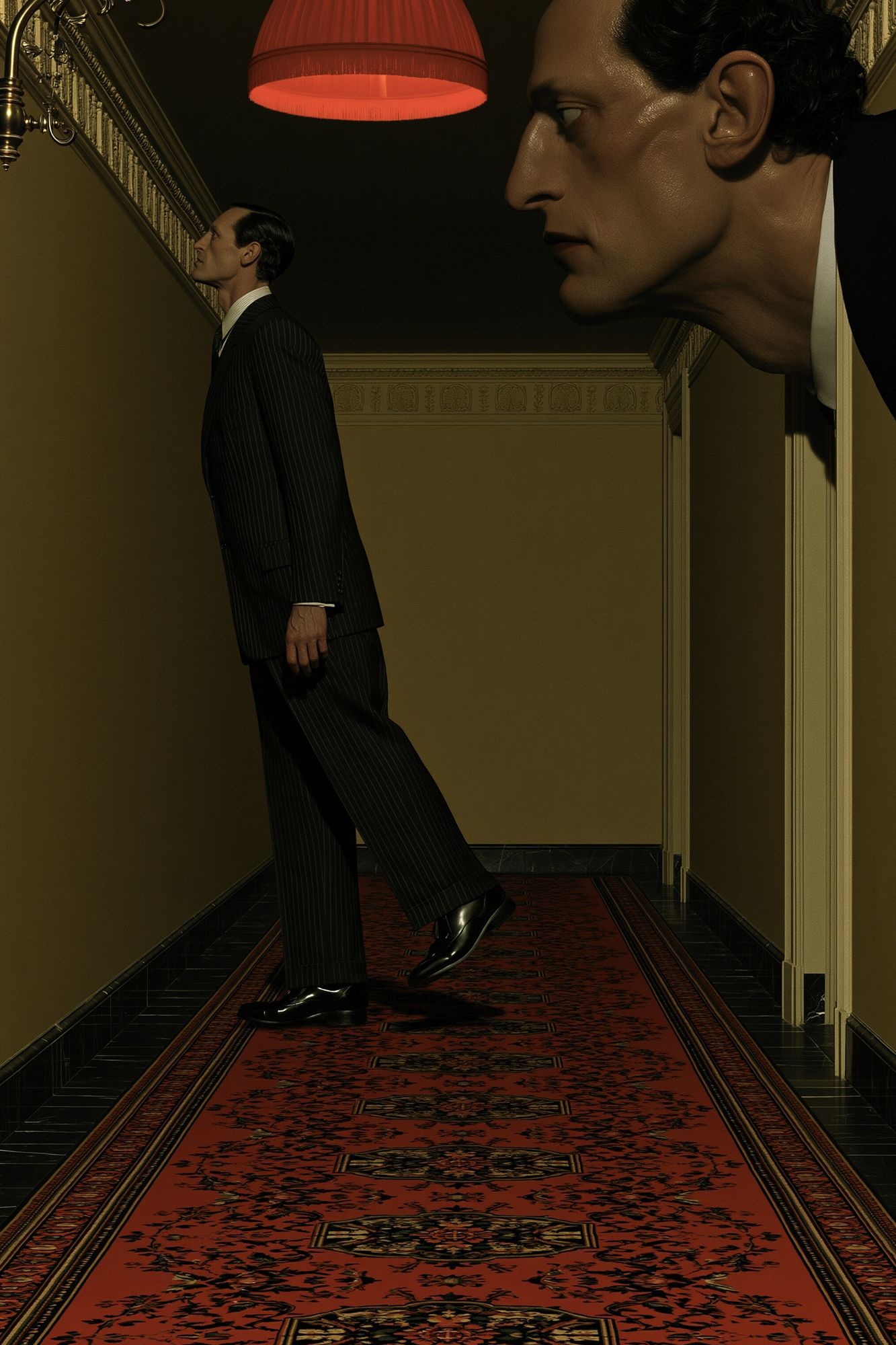 Surreal Hallway Portrait Print. poster — fine-art art