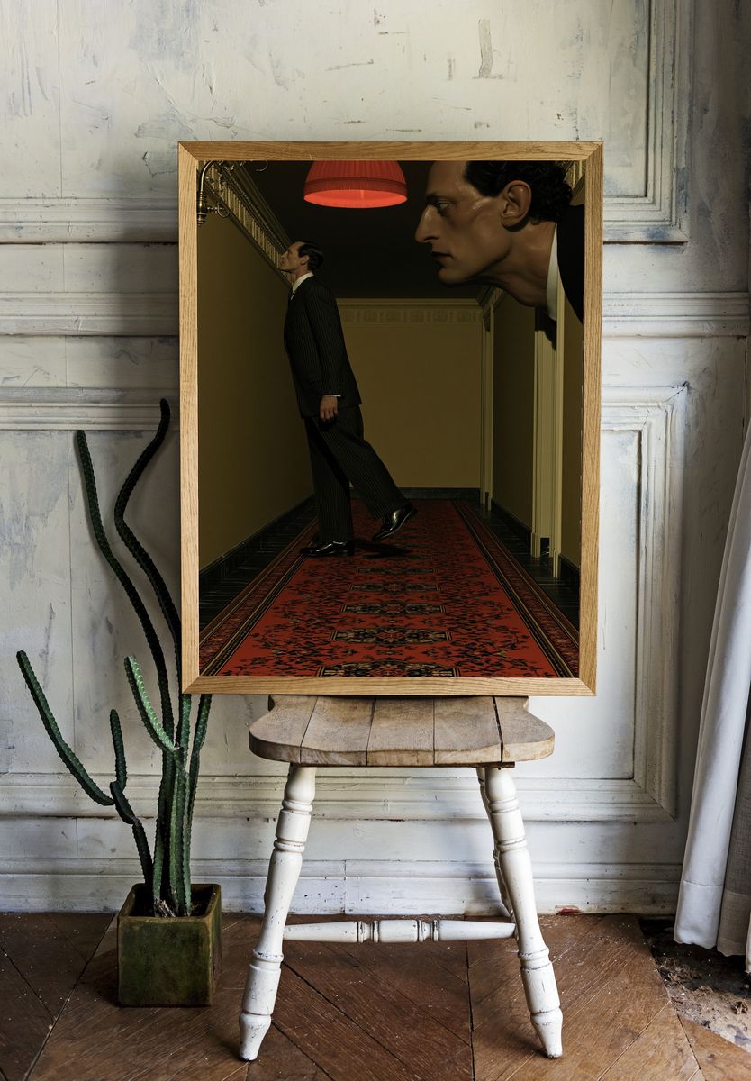 Surreal Hallway Portrait Print. — room view 1