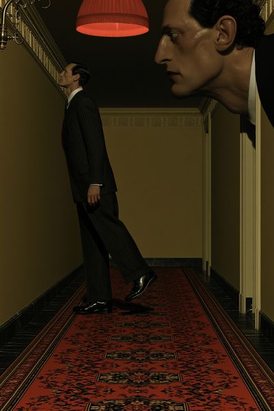 Surreal Hallway Portrait Print.