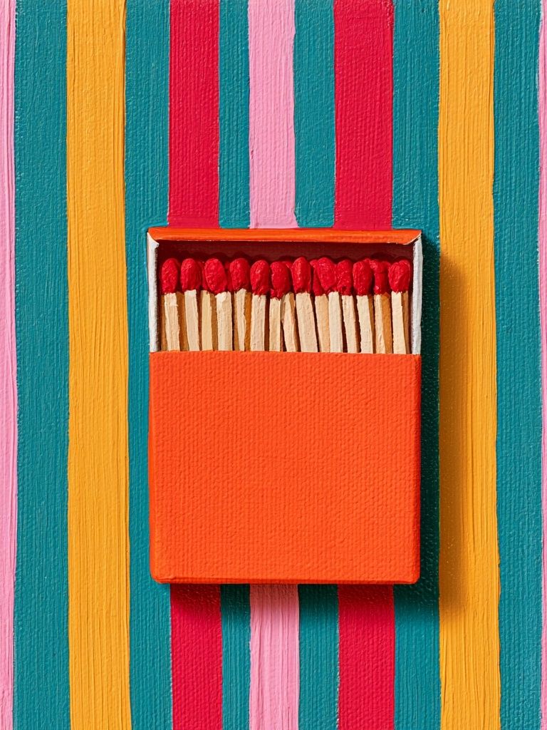 Colorful Matchbox Still Life Poster. poster detail