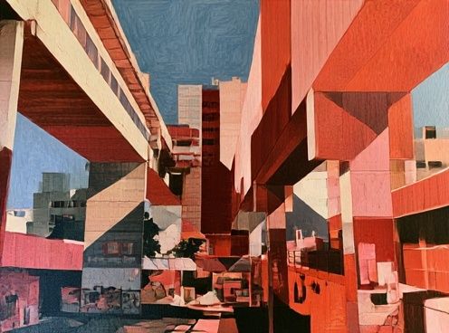Urban Overpass Abstract Poster. poster detail