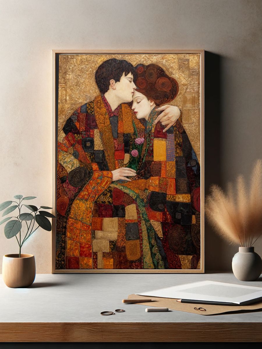 Lovers Embrace Fine-Art Print. — room view 2