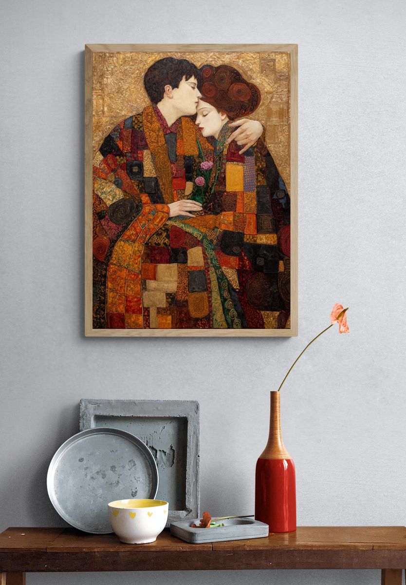 Lovers Embrace Fine-Art Print. — room view 3