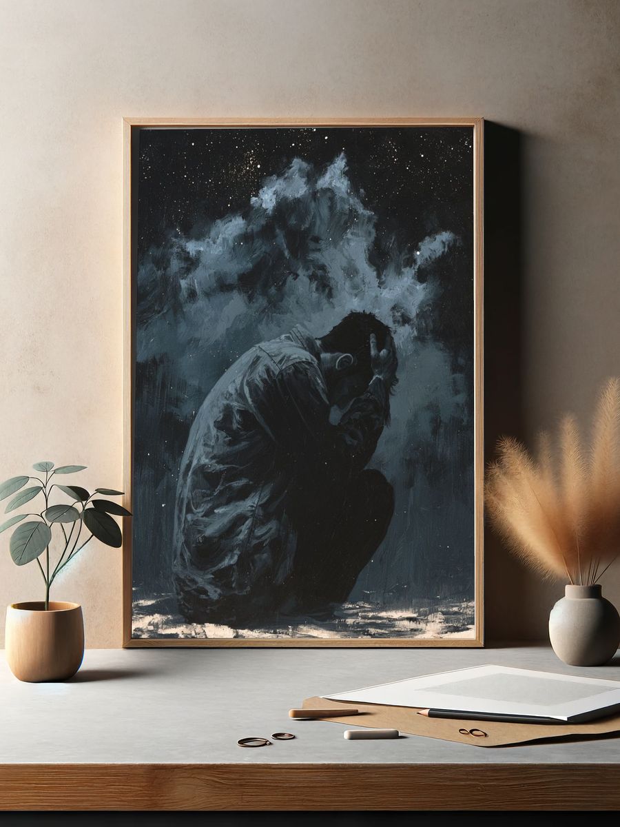 Solitude in the Storm Print. — room view 2