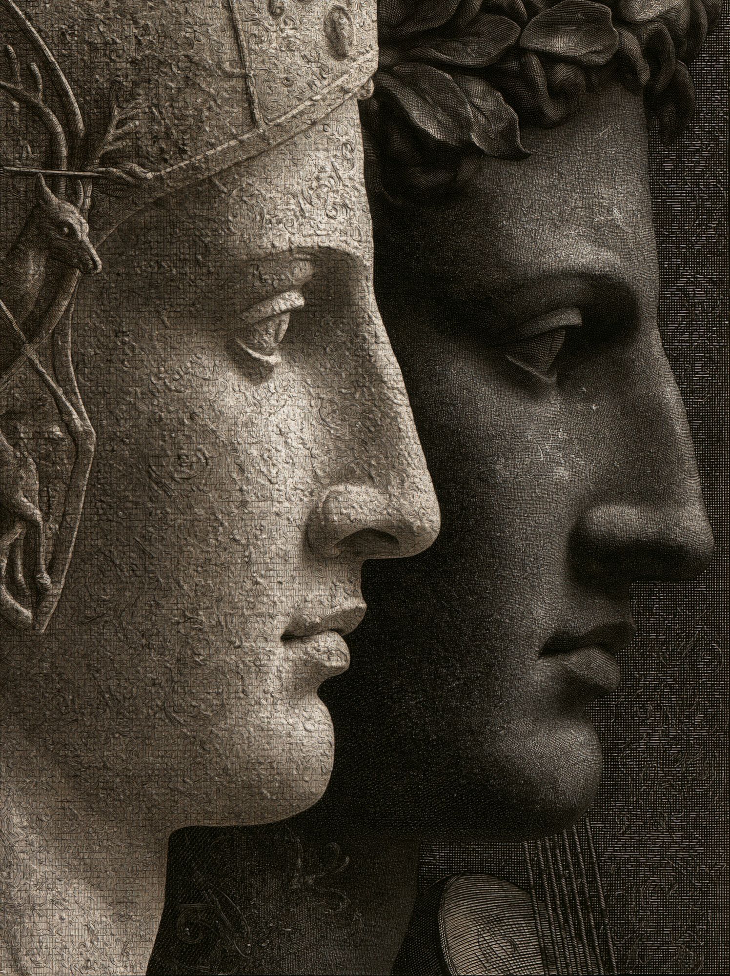 Classical Faces Fine-Art Poster. poster detail