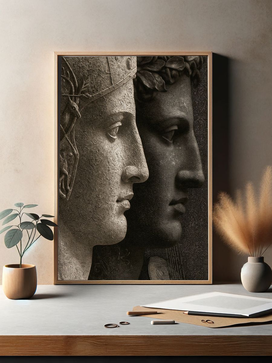 Classical Faces Fine-Art Poster. — room view 2