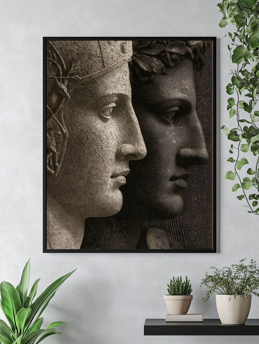 Classical Faces Fine-Art Poster. — room view 4