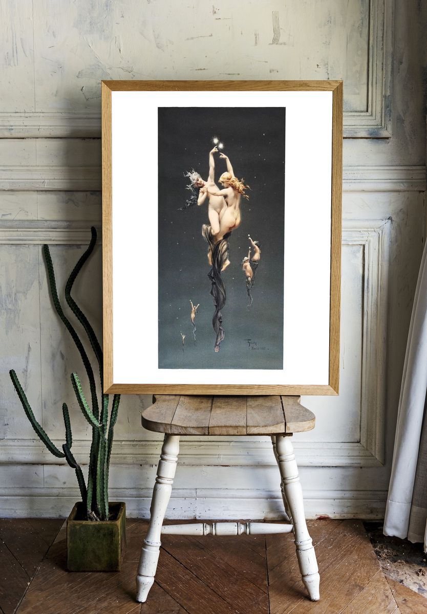 Twin Stars art print (1851–1896). — room view 1