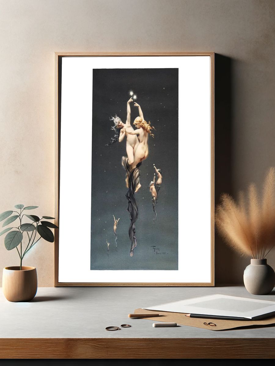 Twin Stars art print (1851–1896). — room view 2