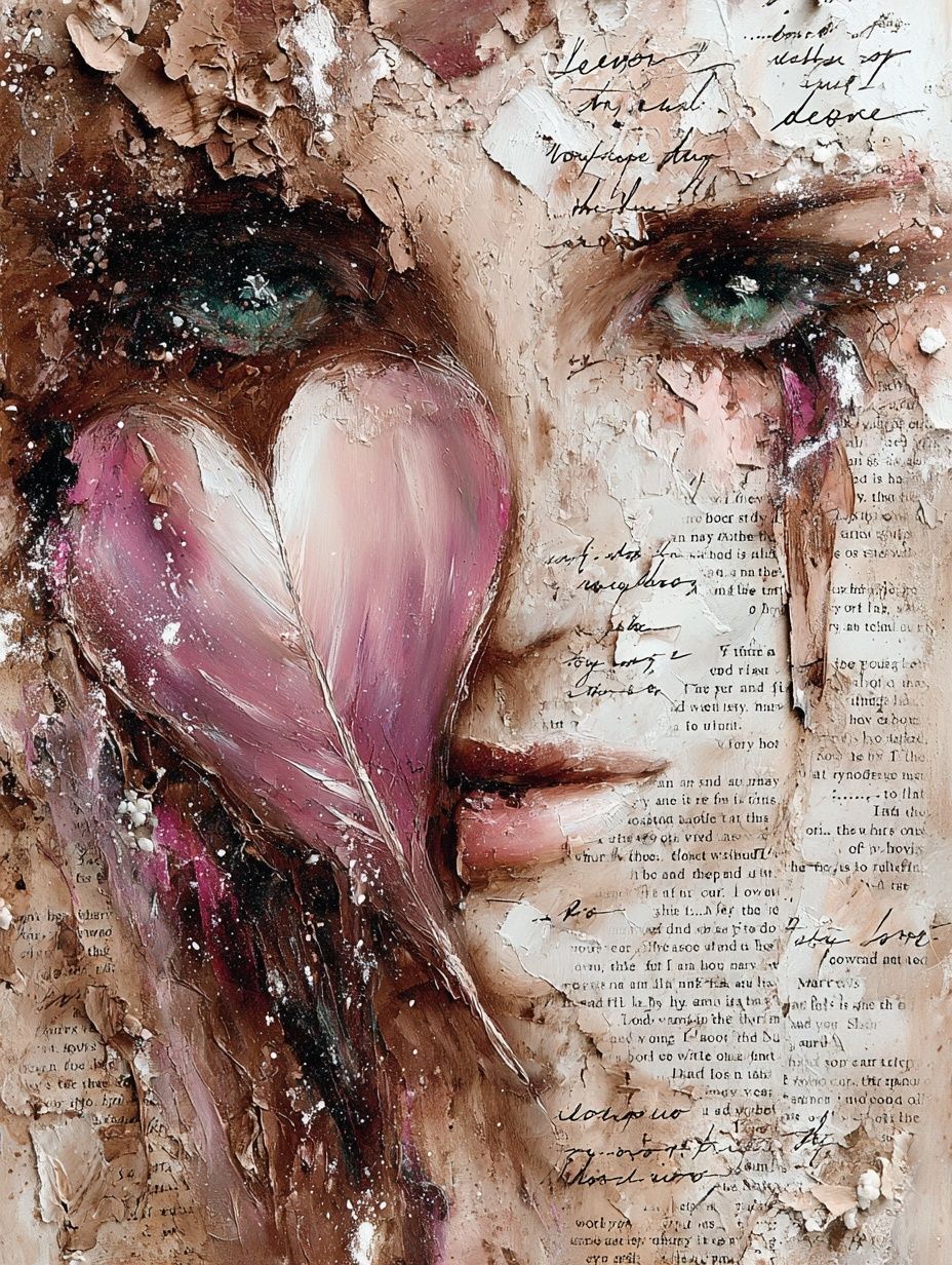 Dreaming Face Collage Poster. poster — fine-art art