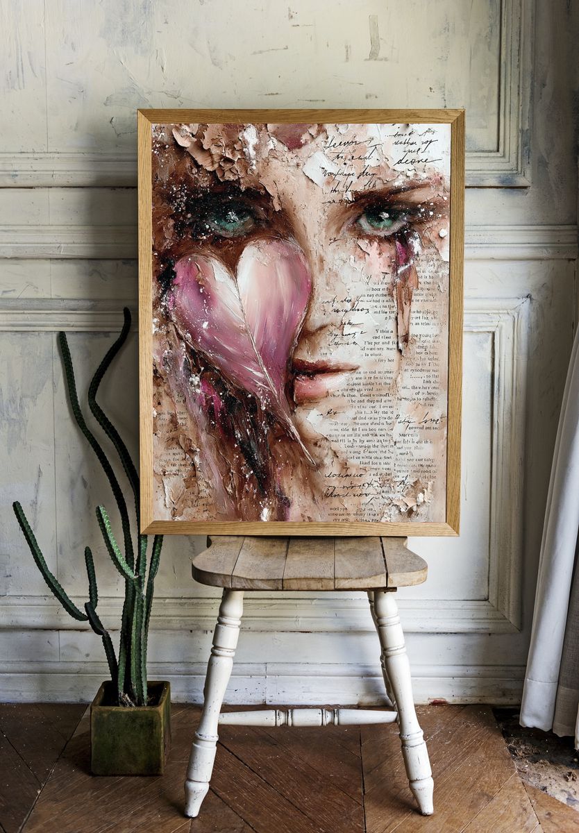 Dreaming Face Collage Poster. room preview